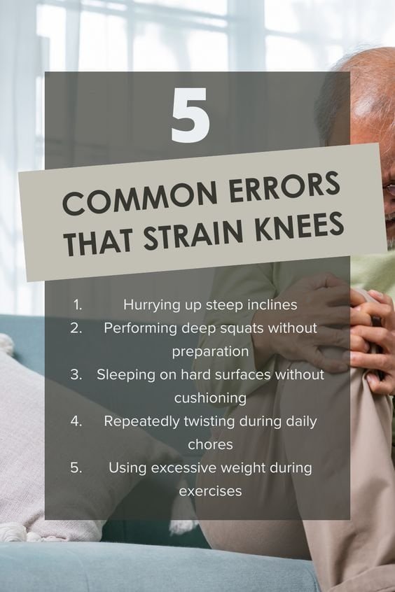 5 Common Errors That Strain Knees You Should Avoid 1 2 8