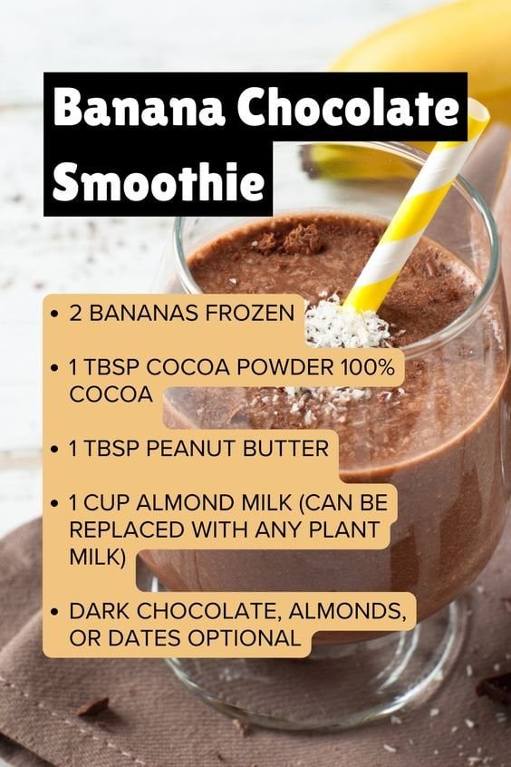 Naturally Sweet & Creamy Banana Chocolate Smoothie 1 4 21