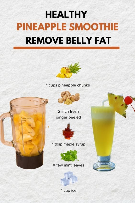 Healthy Pineapple Smoothie to Reduce Belly Fat 1 6 17